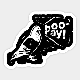 Hooray Pigeon Sticker